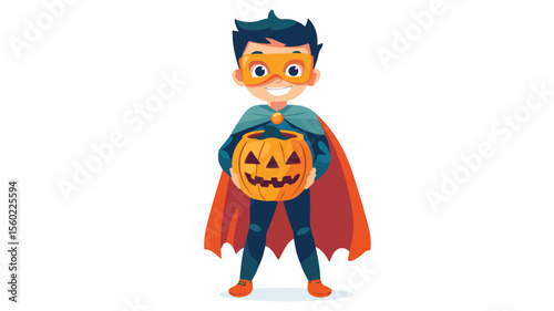 Child in Halloween Party Costume - Festive Kids Holiday Celebrations