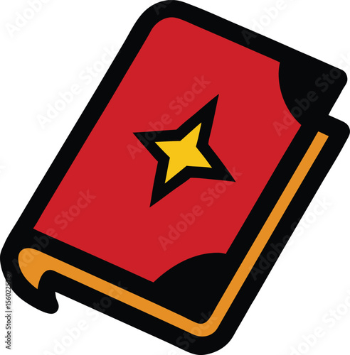 Cartoon vector illustration of high quality book icon helloween
