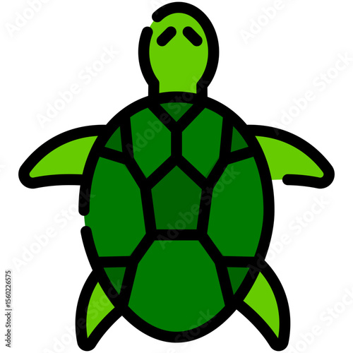turtle filled line icon