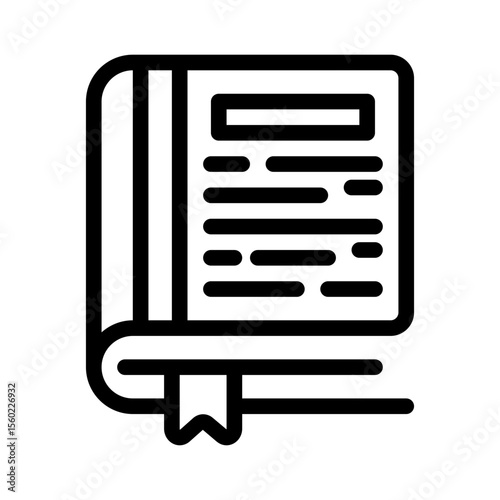 textbook line icon