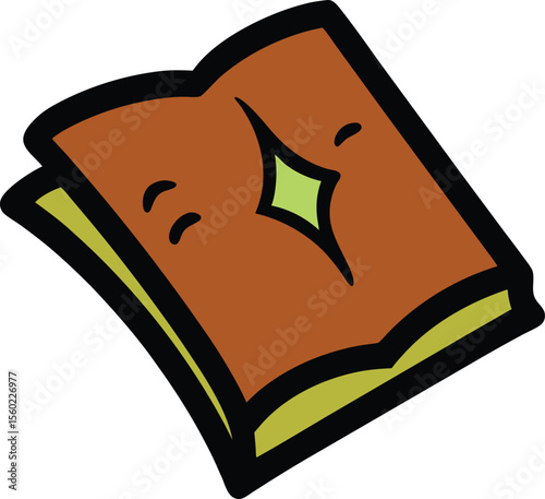 Cartoon vector illustration of highquality book icon helloween