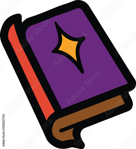 Cartoon vector illustration of highquality book icon helloween