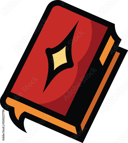 Cartoon vector illustration of highquality book icon helloween