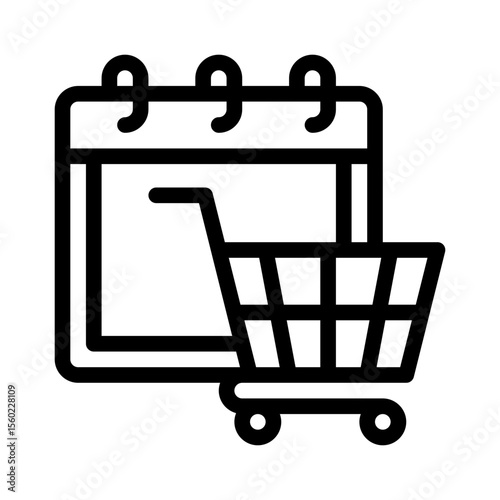 Black Friday sale line icon