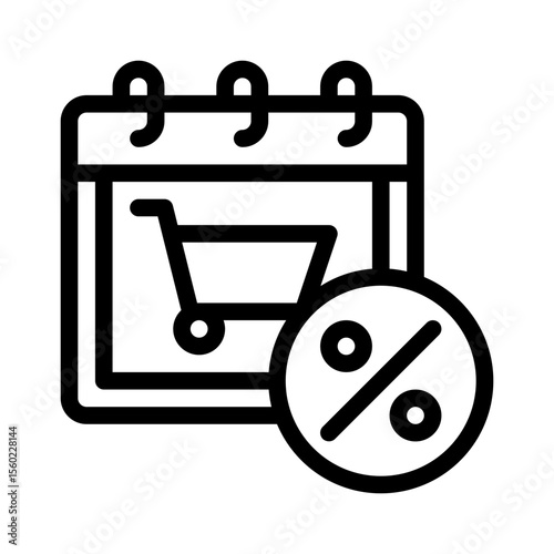 deal of the day line icon