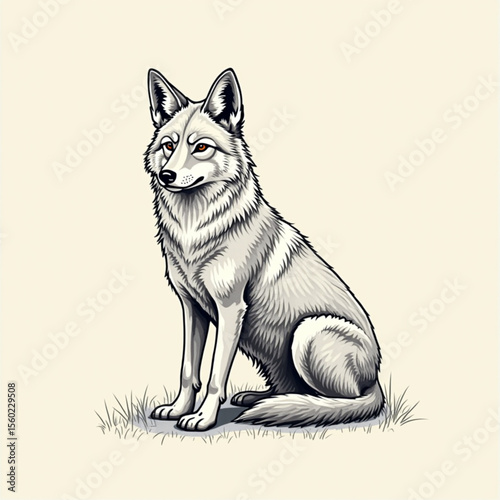 vector illustration of a wolf