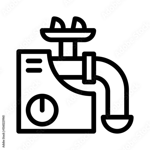 meat grinder line icon