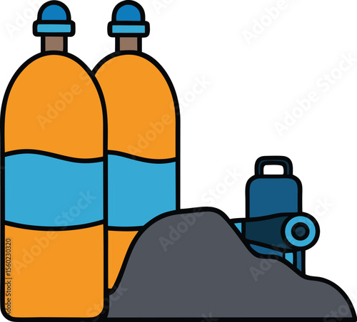 Ocean Dive Adventure Scuba Tanks and Underwater Exploration Gear