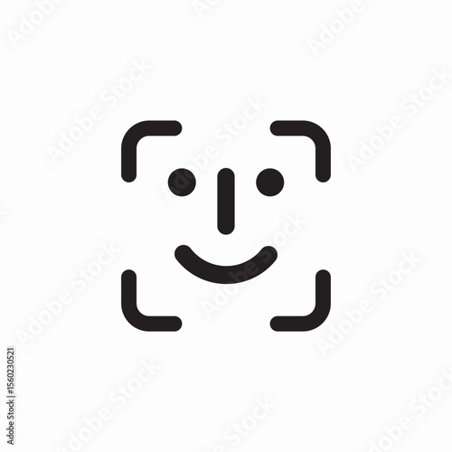 facial expression recognition icon sign vector