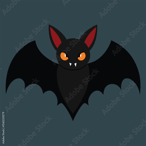 Bat Illustrations on White Background