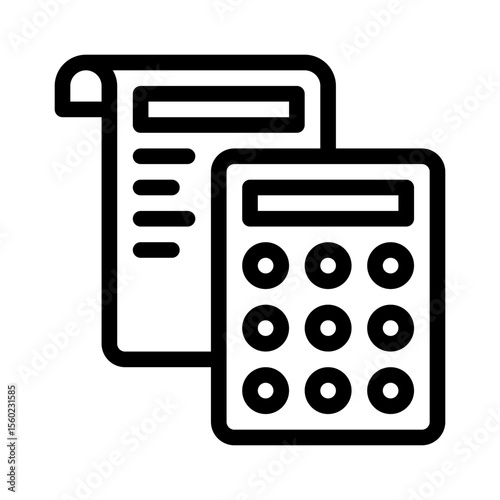 calculator line icon
