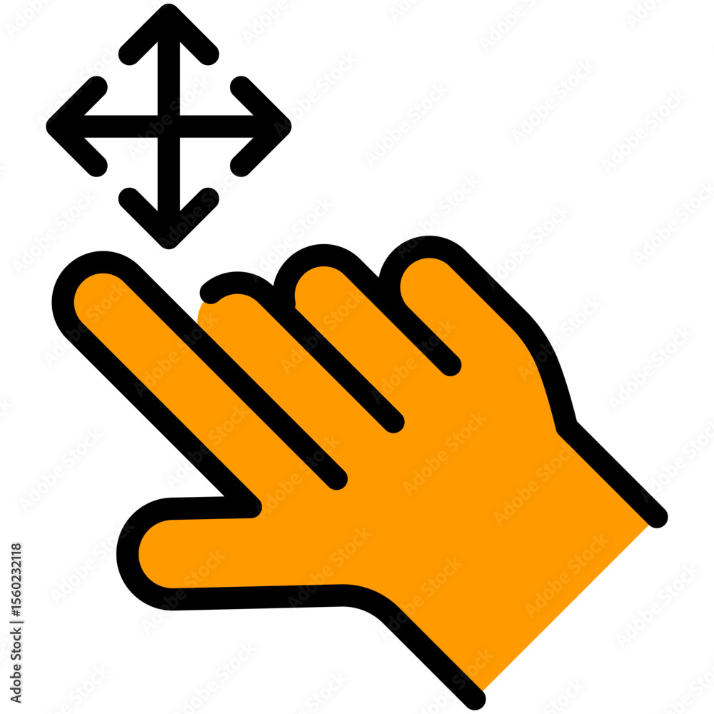 Obraz premium move filled line icon