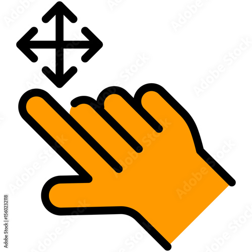 move filled line icon