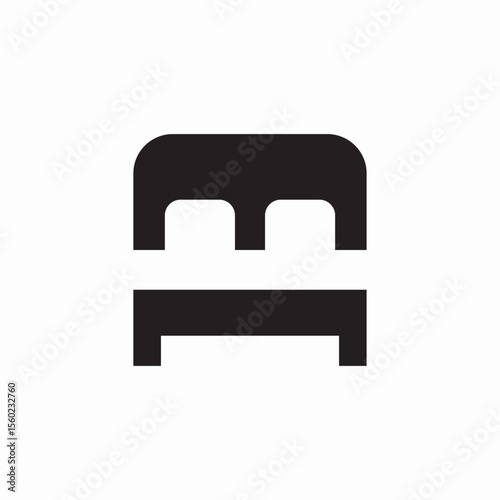 king bedroom icon sign vector