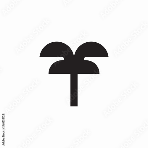 palm tree plant icon sign vector