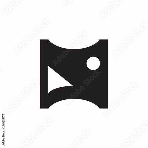 panoramic image mode icon sign vector