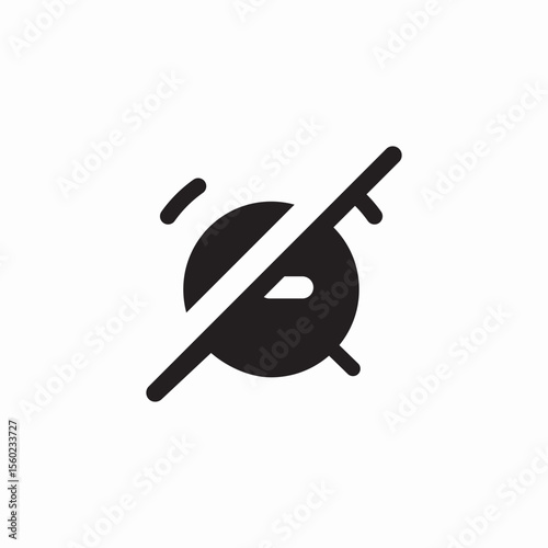 silent alarm icon sign vector