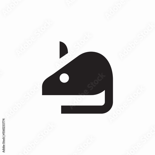 small mouse icon sign vector