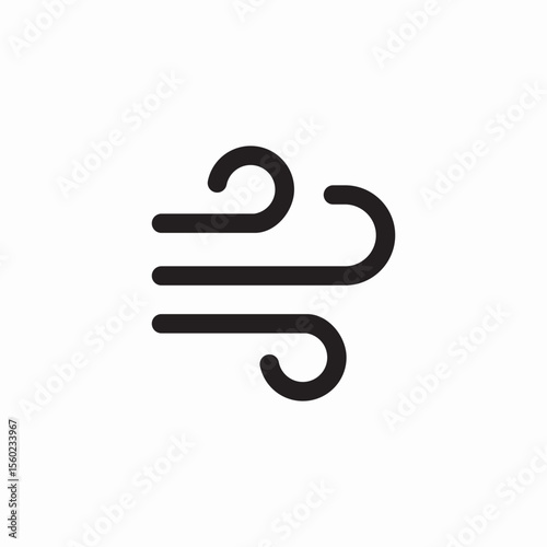 strong wind icon sign vector