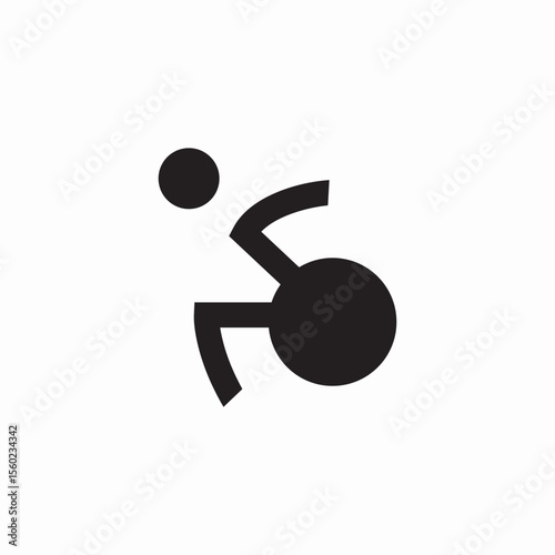 wheelchair sport icon sign vector