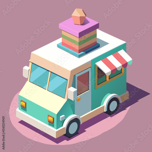 vector illustration of a cartoon bus