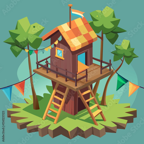 house with a tree