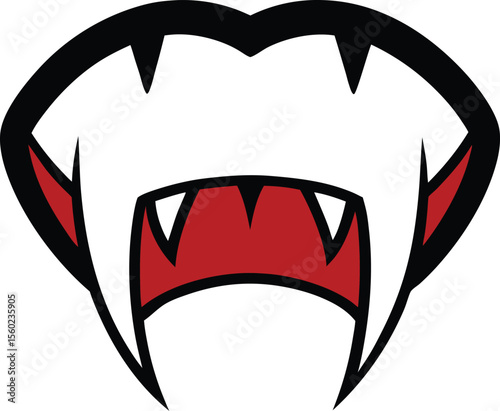 Lips sticker vampire mouth sticker | Premium AI-generated