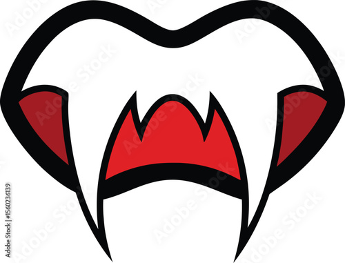 Lips sticker vampire mouth sticker | Premium AI-generated