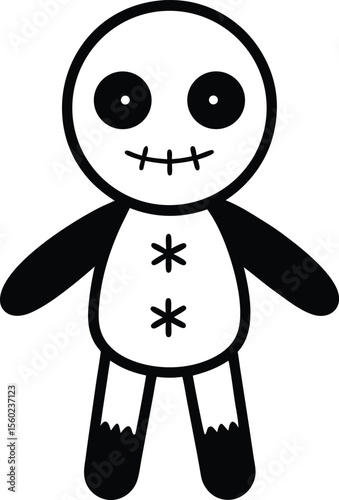 Silhouette voodoo doll black color only
