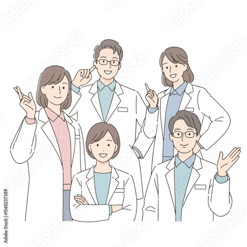 Vector set of a scientist