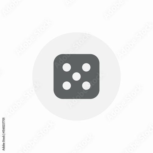 dice toy icon sign vector