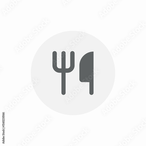 meat meal tableware icon sign vector