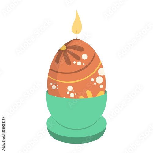 Easter eggs element decoration. Eggs, bunny, cross, flower flat design for easter eggs on white background. Vector isolated.