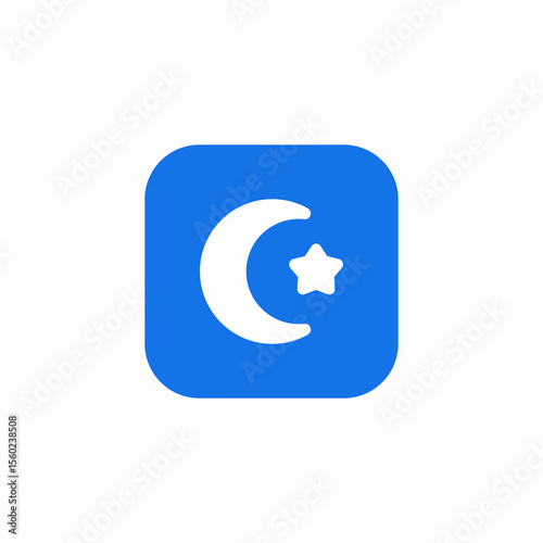 religious moon star icon sign vector