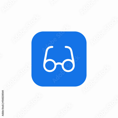 roung glasses icon sign vector