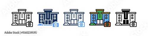 Hospital multiple icon