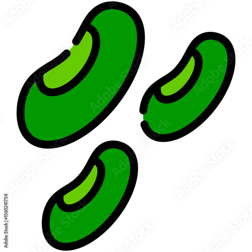 green beans filled line icon