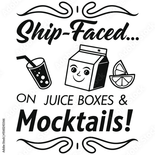 Ship-Faced on Juice Boxes and Mocktails family cruise poster