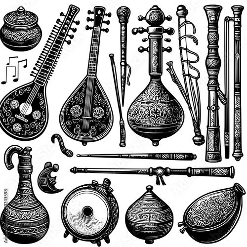 Traditional Musical Instruments SVG Set