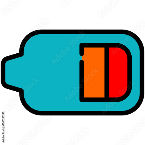 battery filled line icon