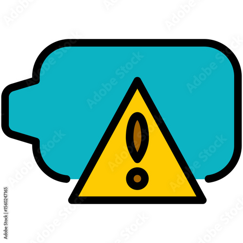 battery damage filled line icon