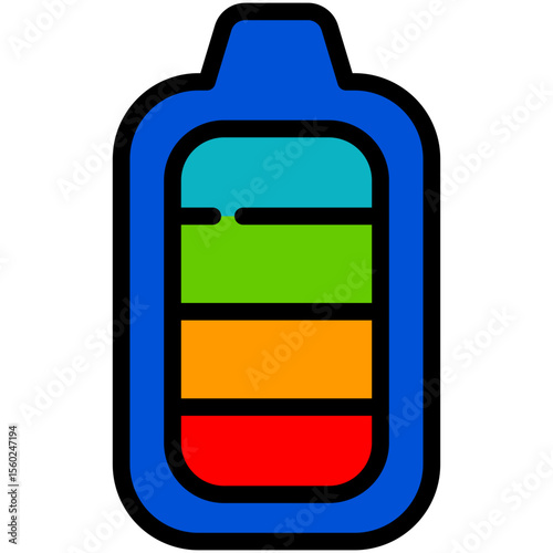 battery filled line icon