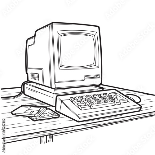 computer, keyboard, monitor, pc, desktop, technology, screen, mouse, office, business, laptop, desk, display, internet, lcd, flat, equipment, key, black, vector, tower, design, computer monitor, table