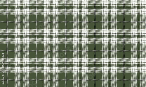 Seamless plaid pattern, green, white, black, classic design, suitable for designing clothes, skirts, pants, shirts, tablecloths, blankets, adding a modern and elegant look.