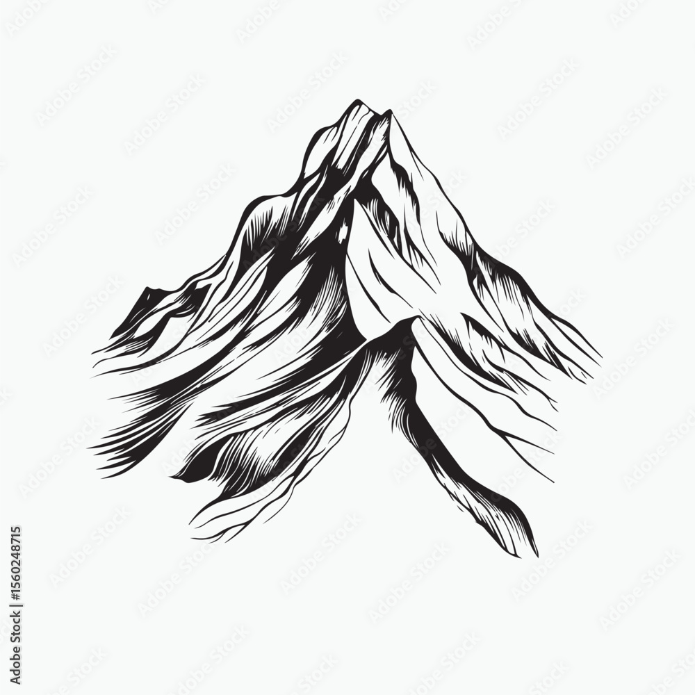 Fototapeta premium mountain peak vector illustration