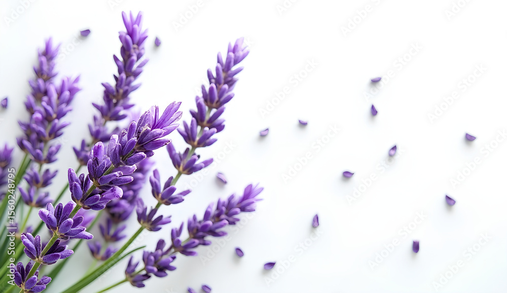 Naklejka premium lavender flowers isolated on white background