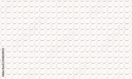 White 3D Scale Pattern, Minimalist Fish Scales Texture, Seamless Abstract Vector Background