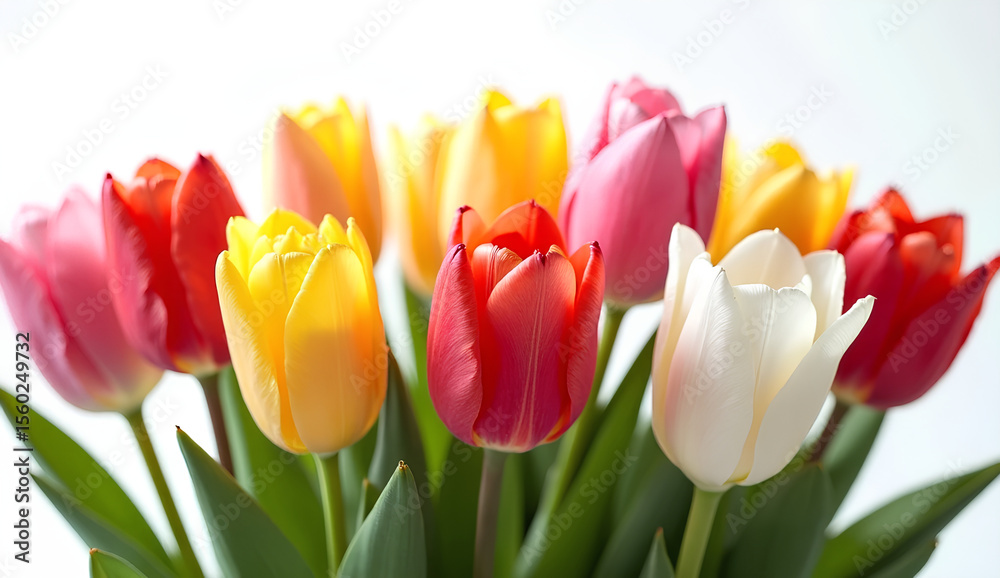 Obraz premium Spring tulips in sunlight