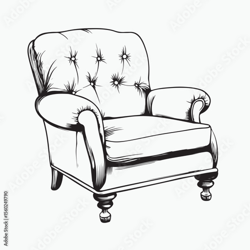 leather armchair isolated on white