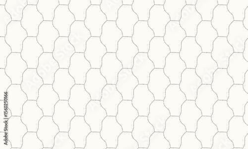 Elegant Interlocking Tile Pattern - Geometric Arabesque Grid, Minimalist Seamless Vector Background